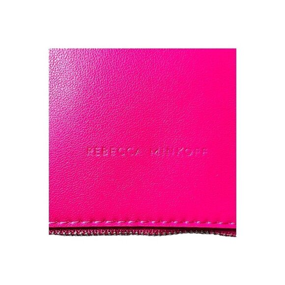 Rebecca Minkoff Womens Hot Pink Leather Fold Over Chain Strap Crossbody Bag New - Picture 12 of 16